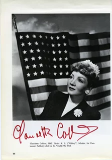 Claudette Colbert autograph
