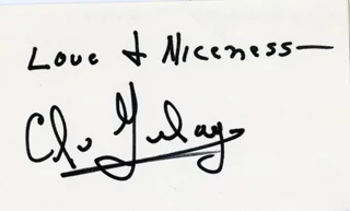 Clu Gulager autograph