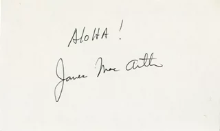 James MacArthur autograph