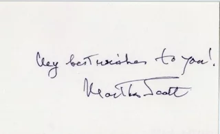 Martha Scott autograph