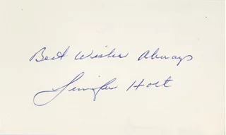 Jennifer Holt autograph