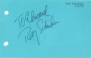 Roy Scheider autograph