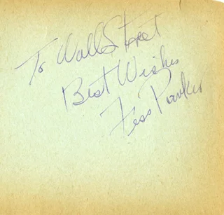 Fess Parker autograph