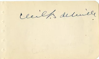 Cecil B. DeMille autograph