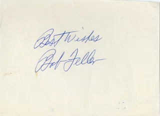 Bob Feller autograph