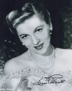 Joan Fontaine autograph