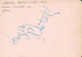 Gregory Ratoff autograph