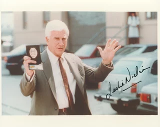Leslie Nielsen autograph