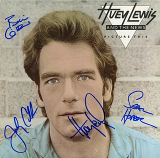 Huey Lewis and The News autograph