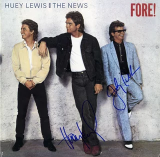 Huey Lewis and The News autograph