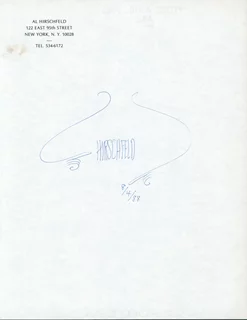 Hirschfeld autograph
