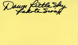 Dawn Little Sky autograph