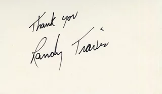 Randy Travis autograph