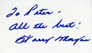 Harry Morgan autograph
