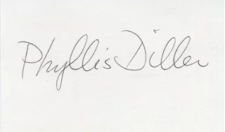 Phyllis Diller autograph