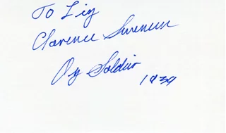 Clarence Swensen autograph