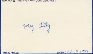 Meg Tilly autograph