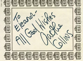Jackie Collins autograph