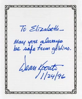 Dean Koontz autograph