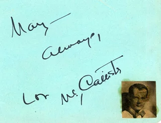 Lon McCallister autograph