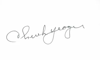 Chuck Yeager autograph