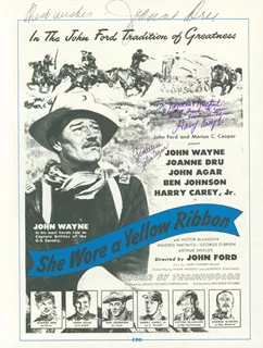 She Wore A Yellow Ribbon autograph