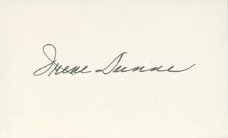 Irene Dunne autograph
