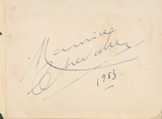 Maurice Chevalier autograph