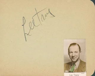 Lee Tracy autograph