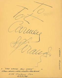 Carmen Miranda autograph