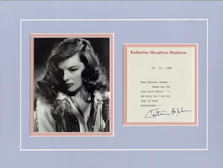 Katharine Hepburn autograph