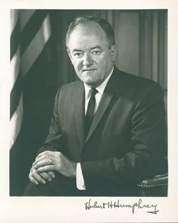 Hubert Humphrey autograph