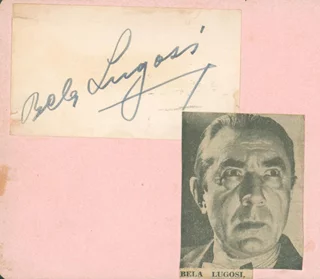 Bela Lugosi autograph