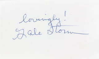 Gale Storm autograph