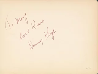 Danny Kaye autograph