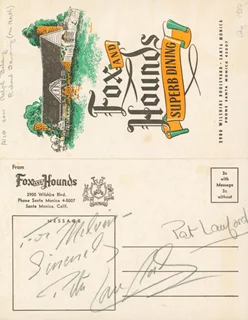 Peter Lawford autograph