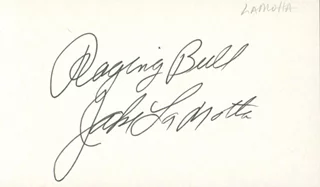 Jake La Motta autograph