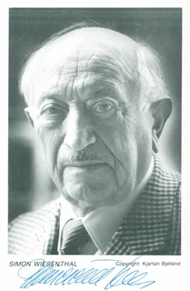 Simon Wiesenthal autograph