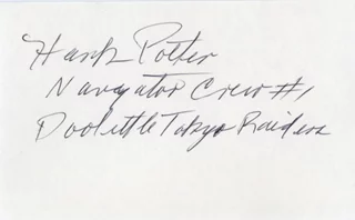 Hank Potter autograph