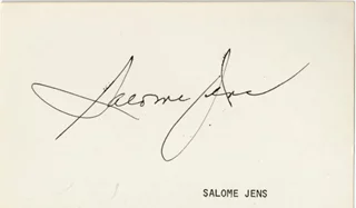 Salome Jens autograph