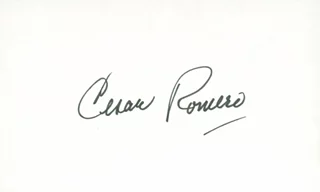 Cesar Romero autograph