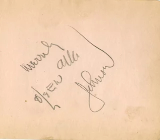 Olsen and Johnson autograph