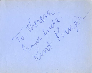 Kurt Kreuger autograph