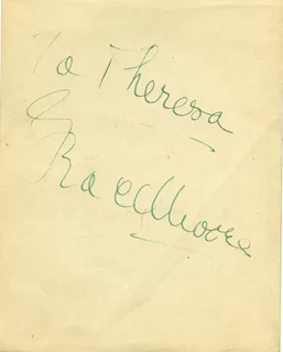 Grace Moore autograph