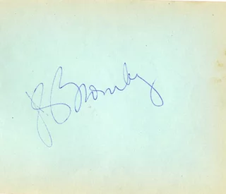 J. Edward Bromberg autograph