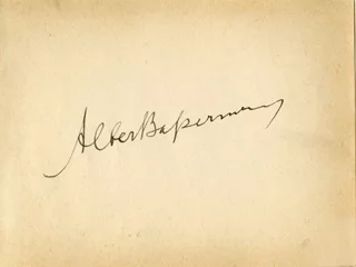Albert Bassermann autograph