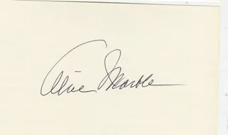 Alice Marble autograph
