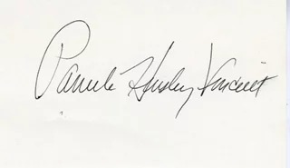 Pamela Hensley Vincent autograph