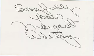 Margaret Whiting autograph