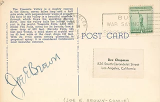 Joe E. Brown autograph